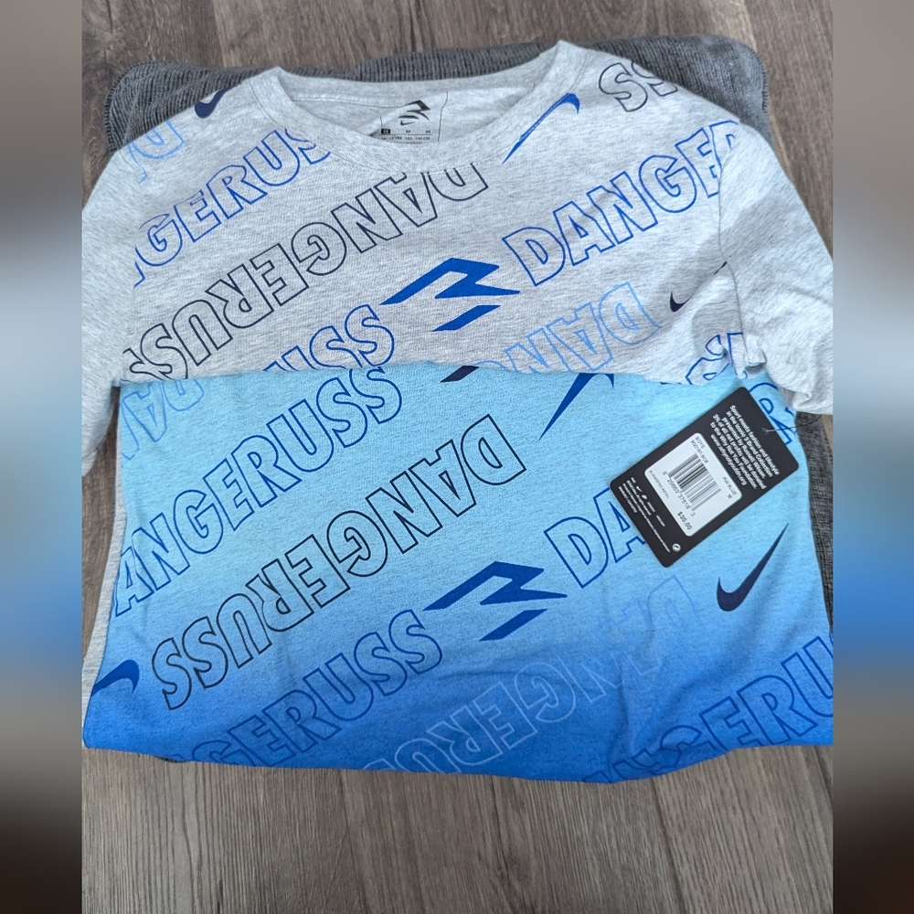 Nike Dangeruss T-Shirts - Gray and Blue - New with Tags!